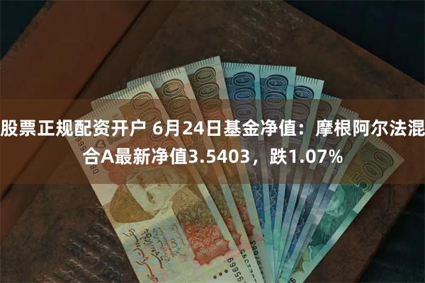 股票正规配资开户 6月24日基金净值：摩根阿尔法混合A最新净值3.5403，跌1.07%