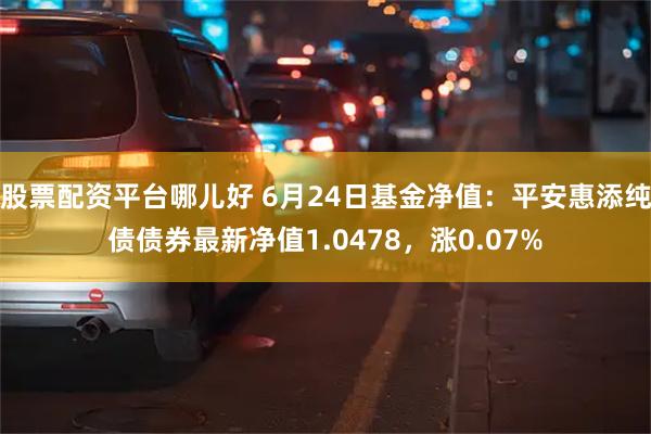 股票配资平台哪儿好 6月24日基金净值：平安惠添纯债债券最新净值1.0478，涨0.07%