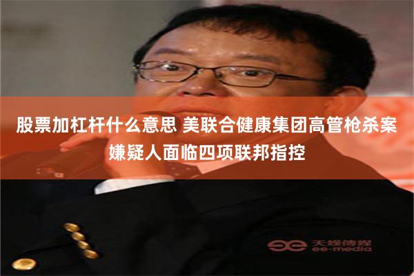 股票加杠杆什么意思 美联合健康集团高管枪杀案嫌疑人面临四项联邦指控