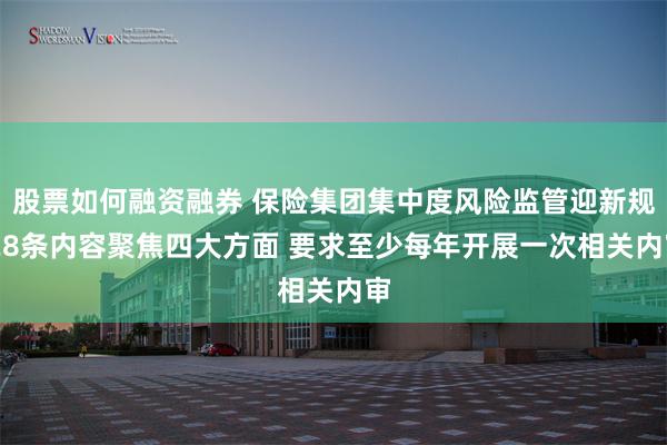 股票如何融资融券 保险集团集中度风险监管迎新规 28条内容聚焦四大方面 要求至少每年开展一次相关内审