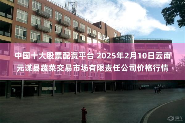 中国十大股票配资平台 2025年2月10日云南元谋县蔬菜交易市场有限责任公司价格行情